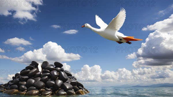 The corporality existent life journey Concept. AI generated image