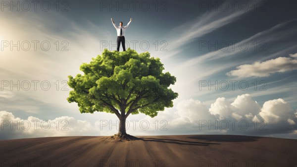 The corporality existent life journey Concept. AI generated image