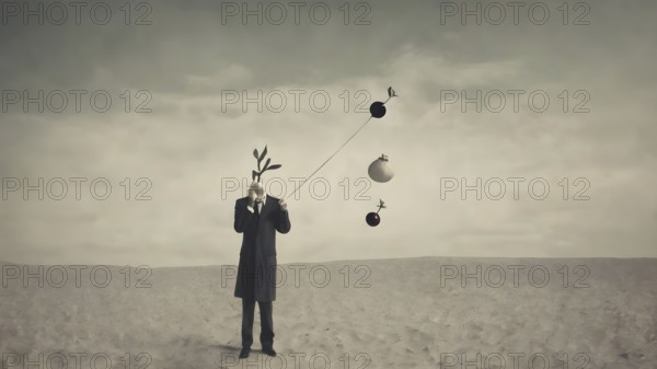 The corporality existent life journey Concept. AI generated image