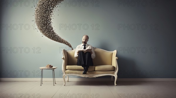 The corporality existent life journey Concept. AI generated image