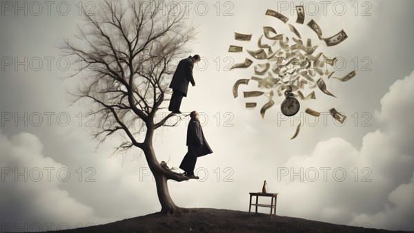 The corporality existent life journey Concept. AI generated image