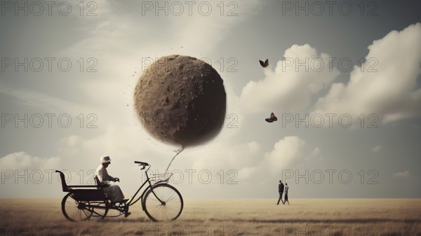 The corporality existent life journey Concept. AI generated image