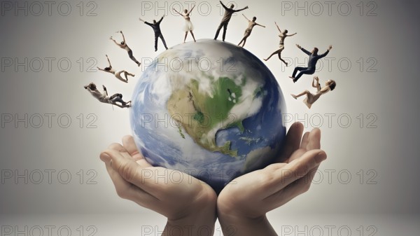 The corporality existent life journey Concept. AI generated image