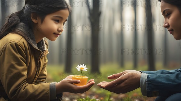 Concept for sharing love, helping others, charity. World Kindness Day. Act of kindness. Celebrate kindness. Spread positivity and tolerance, AI generated