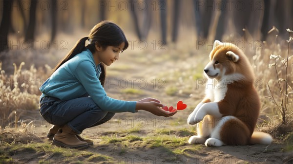 Concept for sharing love, helping others, charity. World Kindness Day. Act of kindness. Celebrate kindness. Spread positivity and tolerance, AI generated