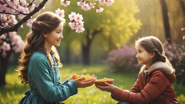 Concept for sharing love, helping others, charity. World Kindness Day. Act of kindness. Celebrate kindness. Spread positivity and tolerance, AI generated