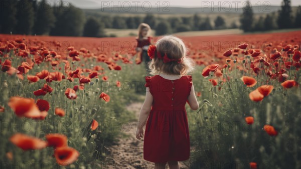 Floral field and Life Concept. Sign of Mental Health, Wellbeing and Healthy Lifestyles. The concept of Positive Mind Concept. Enjoying Life Concept, AI generated