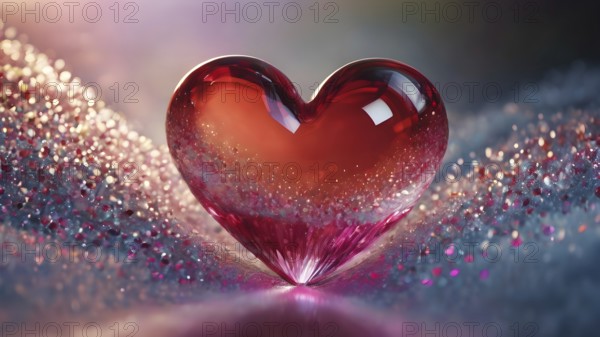 Heart shape for Love concept, Valentine's Day concepts. love symbol, concept for Valentine's Day, wedding etc. Heart elements for love concept design. AI generated image