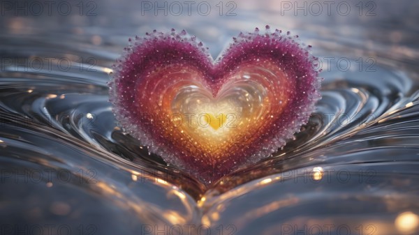 Heart shape for Love concept, Valentine's Day concepts. love symbol, concept for Valentine's Day, wedding etc. Heart elements for love concept design. AI generated image