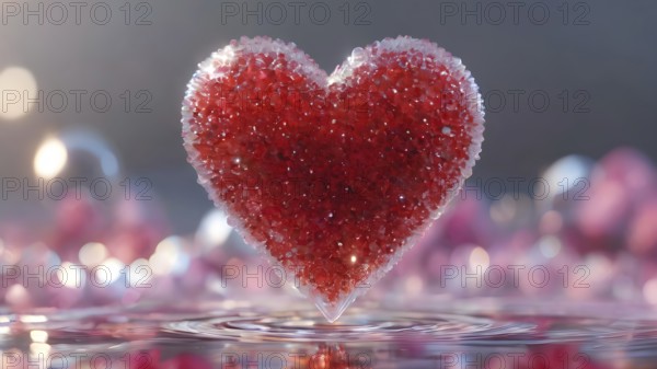 Heart shape for Love concept, Valentine's Day concepts. love symbol, concept for Valentine's Day, wedding etc. Heart elements for love concept design. AI generated image