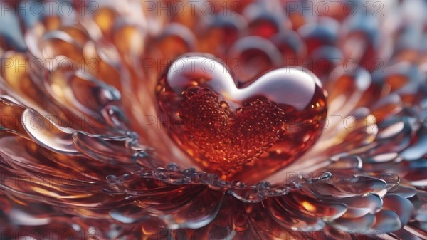Heart shape for Love concept, Valentine's Day concepts. love symbol, concept for Valentine's Day, wedding etc. Heart elements for love concept design. AI generated image