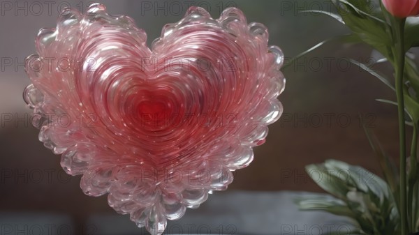 Heart shape for Love concept, Valentine's Day concepts. love symbol, concept for Valentine's Day, wedding etc. Heart elements for love concept design. AI generated image