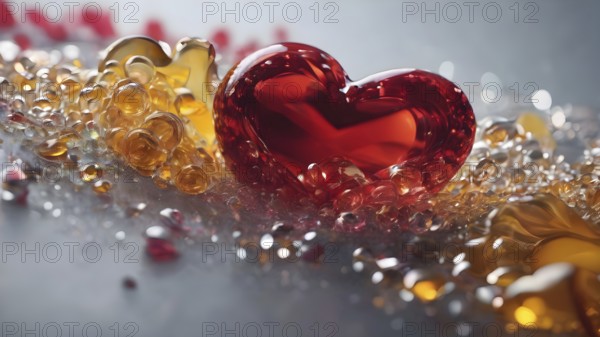 Heart shape for Love concept, Valentine's Day concepts. love symbol, concept for Valentine's Day, wedding etc. Heart elements for love concept design. AI generated image