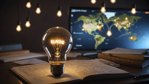 Environmental protection, renewable, sustainable energy sources. AI generated image