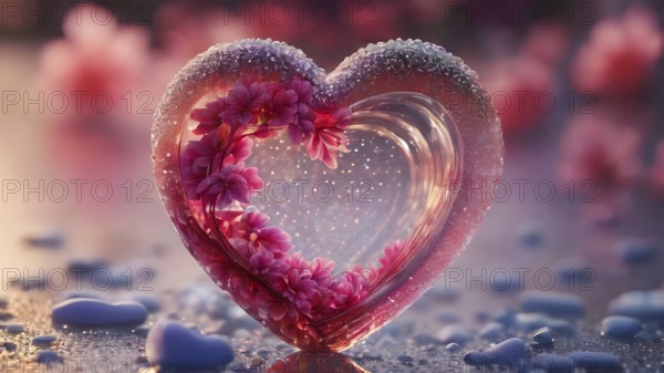 Heart shape for Love concept, Valentine's Day concepts. love symbol, concept for Valentine's Day, wedding etc. Heart elements for love concept design. AI generated image