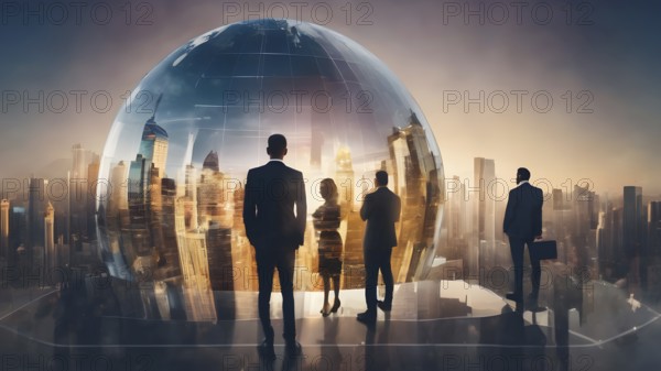 Business or politic concept indicating globalization. Business concept. business people, business investment and advisor consulting. AI generated image