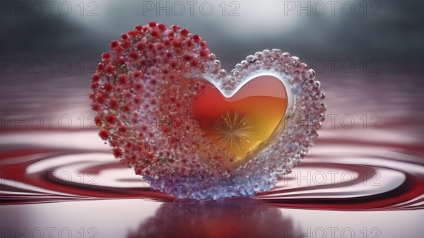 Heart shape for Love concept, Valentine's Day concepts. love symbol, concept for Valentine's Day, wedding etc. Heart elements for love concept design. AI generated image