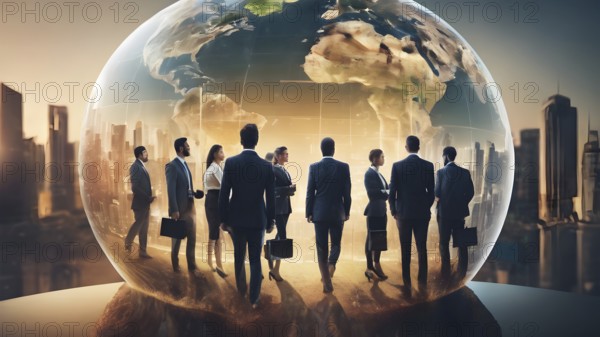 Business or politic concept indicating globalization. Business concept. business people, business investment and advisor consulting. AI generated image
