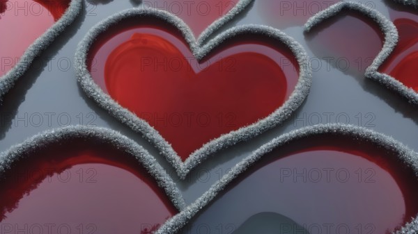 Heart shape for Love concept, Valentine's Day concepts. love symbol, concept for Valentine's Day, wedding etc. Heart elements for love concept design. AI generated image