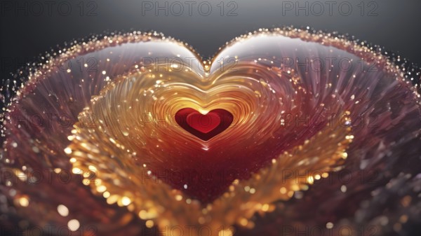 Heart shape for Love concept, Valentine's Day concepts. love symbol, concept for Valentine's Day, wedding etc. Heart elements for love concept design. AI generated image