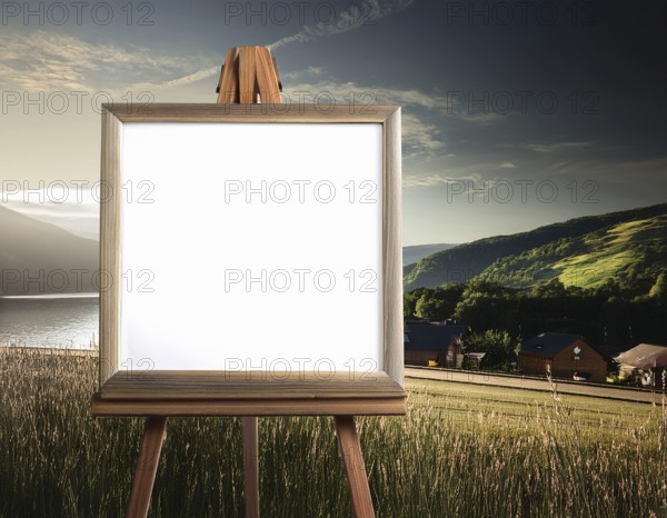 Empty frame with copy space for mockup and display design, AI generated