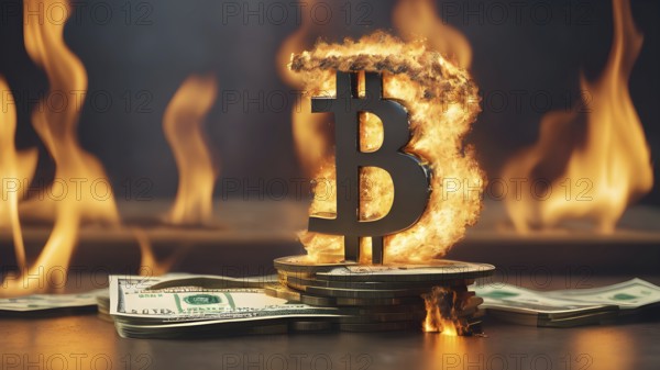 Concept: recession, crisis, poverty. devaluation. international decline and economic fall or falling. AI generated image, ai