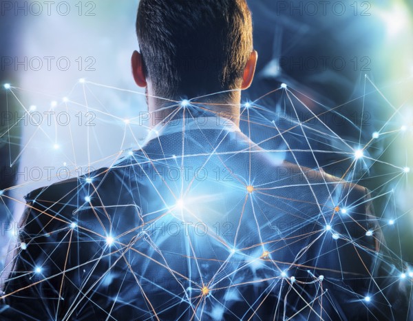 Depicting a complex and intricate network of neural pathways, advanced technology, interconnected systems, uman brain activity in an abstract digital form, AI generated