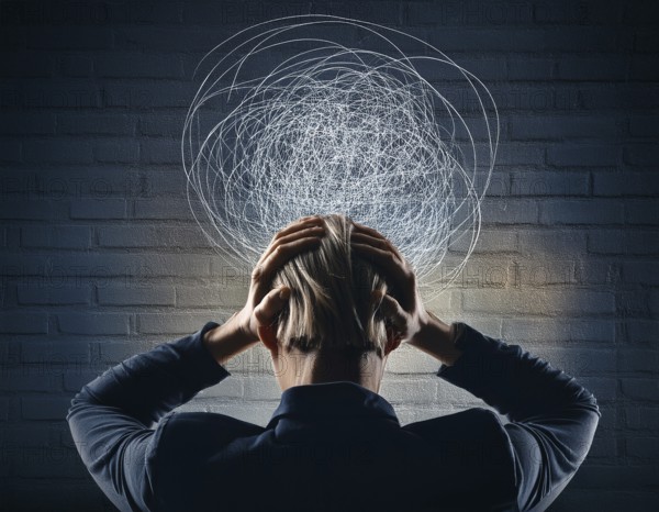 A close-up of a professional ipresenting a piece of intricate, tangled wire, symbolizing complexity, solution-finding, and creative problem-solving in a business or conceptual context, AI generated
