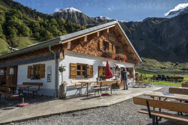 Mountain inn, Käser Alpe, Oytal, near Oberstdorf, Oberallgäu, Allgäu, Bavaria, Germany