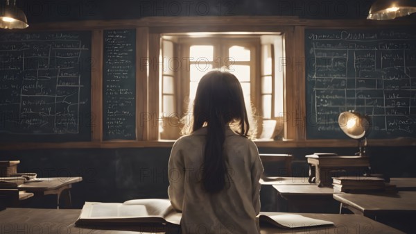Educational success concept. Concept of education and reading. The development of the imagination. AI generated image