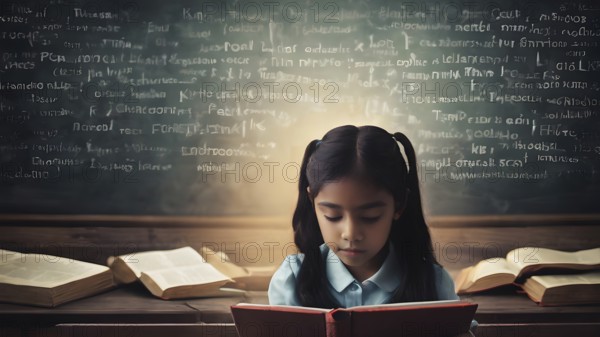 Educational success concept. Concept of education and reading. The development of the imagination. AI generated image