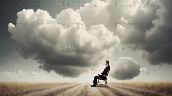 Death as end of life. Concept of death. AI generated image. AI
