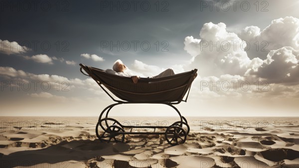 Death as end of life. Concept of death. AI generated image. AI