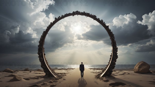 Death as end of life. Concept of death. AI generated image. AI