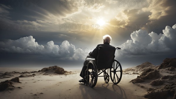 Death as end of life. Concept of death. AI generated image. AI