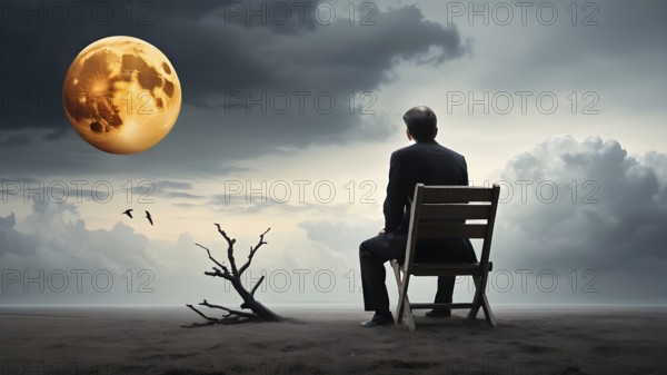 Death as end of life. Concept of death. AI generated image. AI