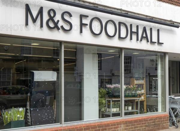 M&S FoodHall, Marks and Spencer food hall shop store, Devizes, Wiltshire, England, UK