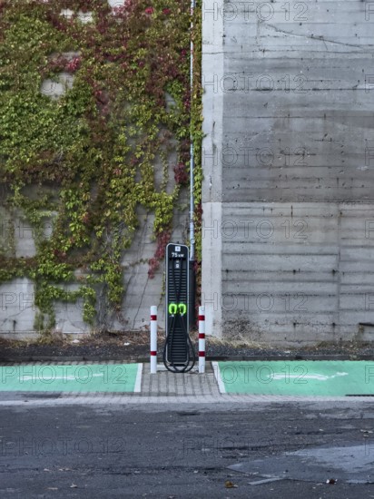 Charging station for electric cars at a petrol station in Düsseldorf, Germany