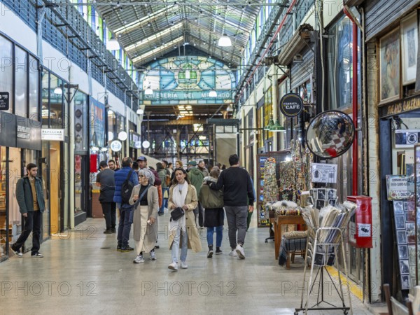 Market hall in San Telmo, Buenos Aires, capital of Argentina, South America