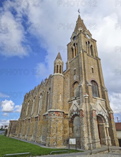 The Chapel Notre-Dame de Bon Secours (Our Lady of Good Help) in Dieppe, Normandy, France. A church built on the cliff, was erected in memory of sailors lost at sea