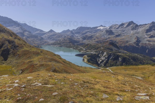 Landscape panorama, hiking area, Uttendorf Pinzgau, Tauernmoossee lake
