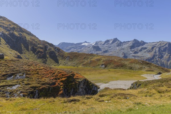 Mountain panorama, Uttendorf Pinzgau, autumn landscape, alpenglow