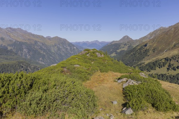 Mountain panorama, Uttendorf Pinzgau, autumn landscape, alpenglow
