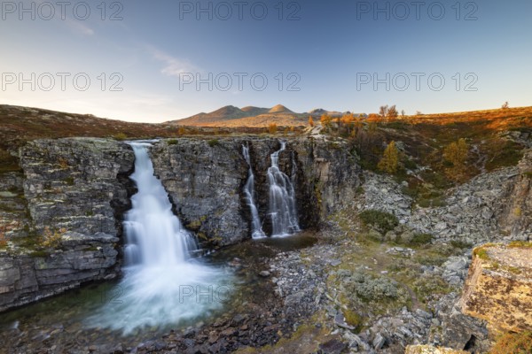 Storulfossen waterfall in the eastern Rondane National Park, Norway