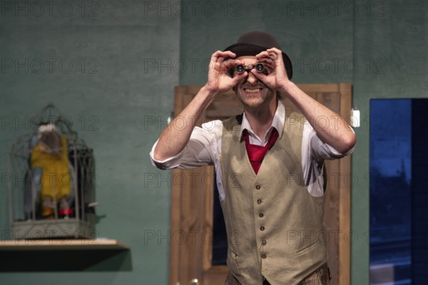Thilo Herrmann (Prof. Marcus), LADYKILLERS, photo rehearsal on 29.09.2025 at the Berliner Kriminaltheater, Berlin, premiere: 15.10.2025
