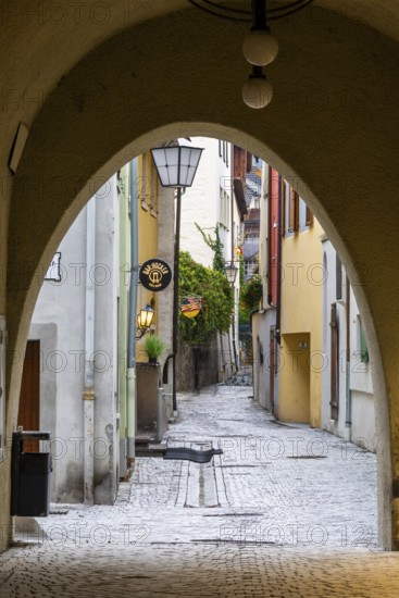 Archway in Häusergasse, Entenbachgasse, Feldkirch, Vorarlberg, Austria