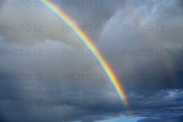 Double rainbow in Pönitz am See, Schleswig-Holstein, Germany