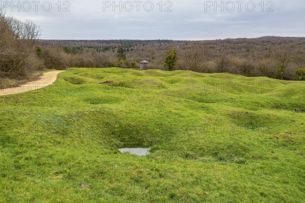 Scenery showing a historic battlefield around Verdun, fought from 21 February to 18 December 1916 on the Western Front in France