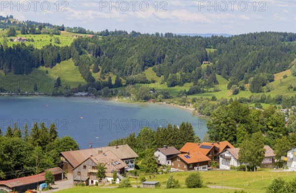 Scenery around the Grosser Alpsee, a lake near Immenstadt in Bavaria, Germany