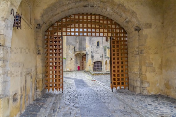 Bridge castle and city gate named Germans Gate in Metz, a city in the Lorraine region in France